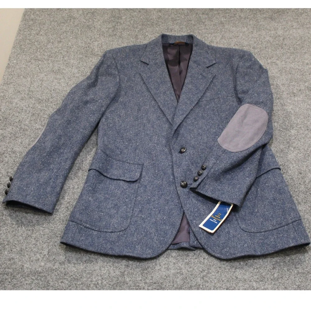 NWT Vintage Pendleton Wool Blazer Jacket Mens‎ Size 40 Blue Tweed Made in USA